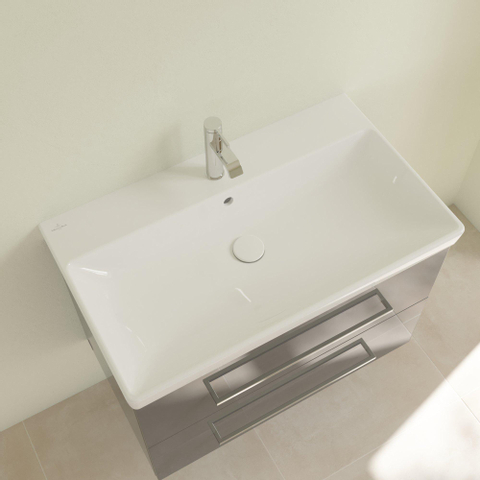 Villeroy & Boch Avento meubelwastafel 80x47cm 1 krgat m/overloop wit SHOWROOMMODEL SHOW26597