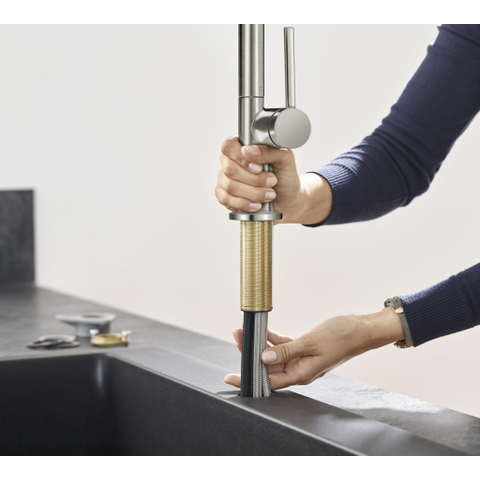 Hansgrohe Talis m54 1 greeps keukenkraan - 210 uittrekbare vdche - 2 straalsoorten - rvs look SW528848
