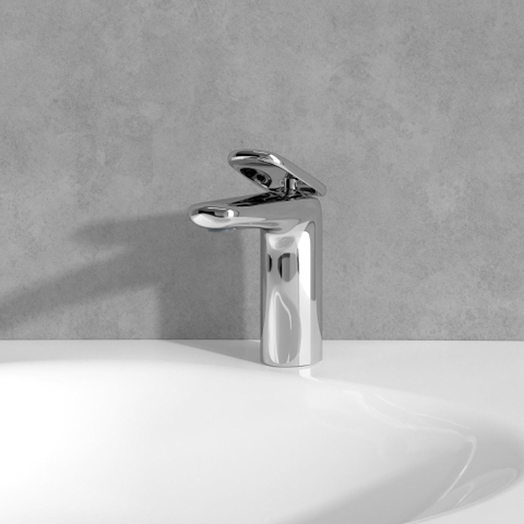Villeroy & Boch Antao 1 greeps wastafelkraan - 140mm - met push open afvoergarnituur - hoogglans chroom SW974137