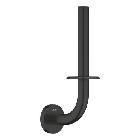 Grohe Essentials Toiletaccessoires - toiletrolhouder - zonder klep - toiletborstel - handdoekhaak - reserverolhouder - matte black (mat zwart) SW1204283