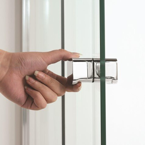 Crosswater Clear 6 Schuifdeur - 150x195cm - 8mm - helder veiligheidsglas - mat zwart profiel - mat zwart SW487131