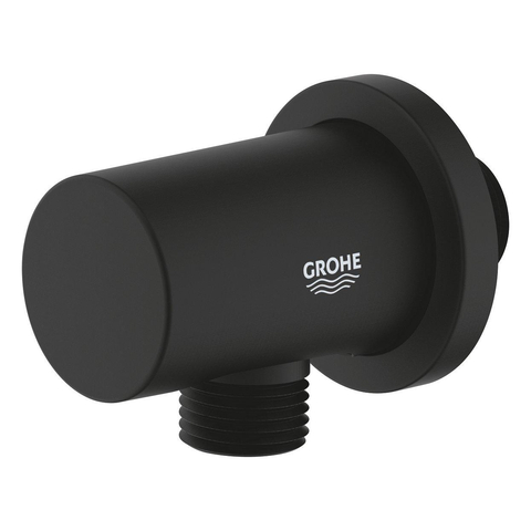 Grohe Rainshower Wandaansluitbocht - 1/2 - rond - phantom black (zwart) SW901516