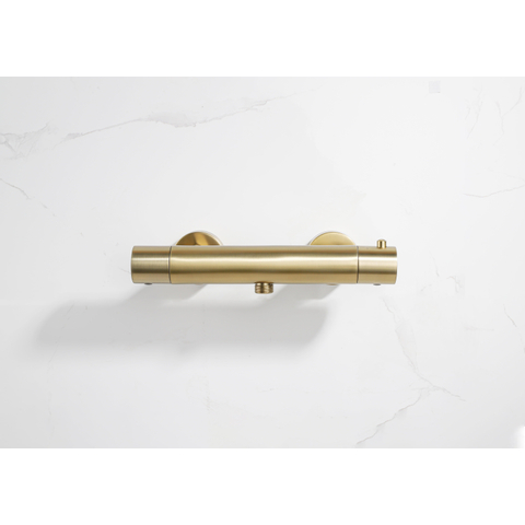 Fortifura Calvi Thermostatische Douchekraan - opbouw - PVD - geborsteld messing (goud) SW720571