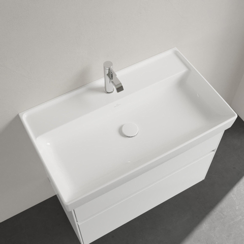 Villeroy & Boch Collaro meubelwastafel - 80x47cm - zonder overloop - 1 kraangat - White Alpine (glans wit) SW358327