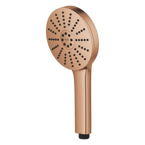 Grohe Vitalio Joy Handdoucheset - rond - 3 straalsoorten - silverflex doucheslang - 175cm - brushed warm sunset (koper) SW1565495