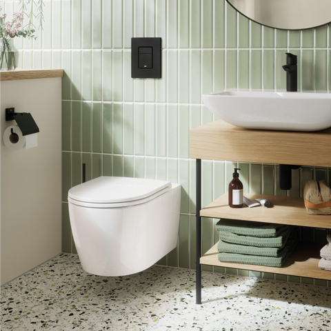 GROHE Start Cube porte-papier toilette - avec abattant - noir mat SW1126979