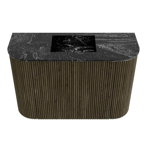 Mondiaz JOYA-DLUX 63.2cm toiletmeubel - ronding links en rechts kleur Shadow - Wastafel FAYE positie Midden Zonder kraangat kleur Lava. SW1422872