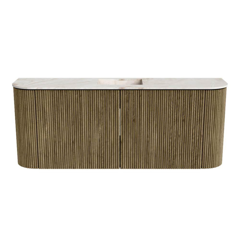 Mondiaz JOYA-DLUX Meuble de salle de bains 103,2cm - arrondis gauche et droite couleur Dusk - Vasque FAYE position Milieu 1 trou de robinet couleur Frappe. SW1423119