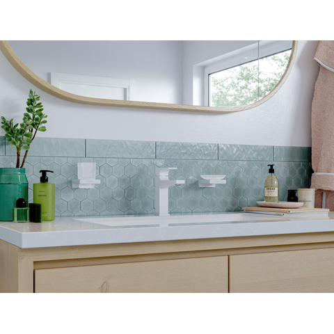 Hansgrohe Metropol 110 robinet de lavabo - 18.4 cm de haut - vidage push open - déport 13.5 cm - blanc mat SW297294