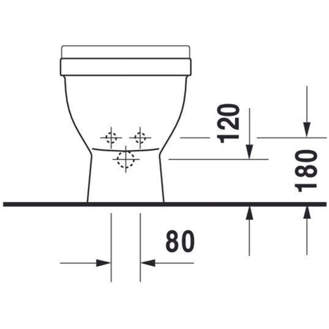 Duravit Starck 3 Staand bidet - met bevestiging - 36x56cm - glans wit 0314684