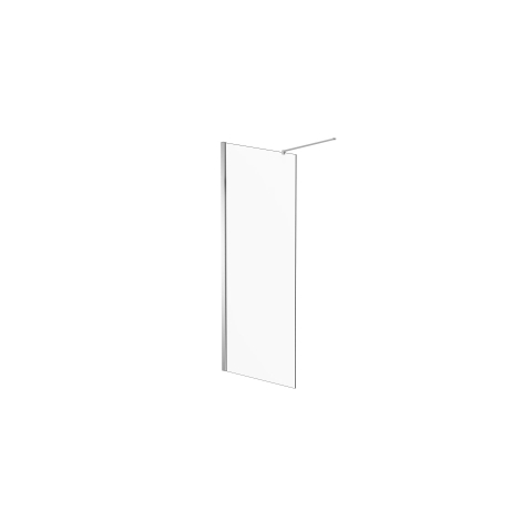 FugaFlow Eccelente Douche à l'italienne en verre - 80x200cm - verre clair - chrome SW1468454