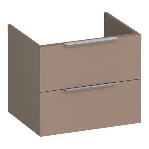 BRAUER Elevate meuble sous-lavabo 60 sans poignées rapportées 2 tiroirs softclose et 1 découpe pour siphon - moka mat SW1200153