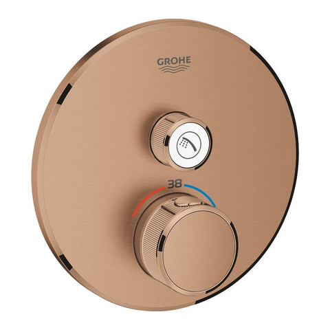 Grohe Grohtherm SmartControl Inbouw Douchekraan - thermostatisch - brushed warm sunset (koper) SW354622