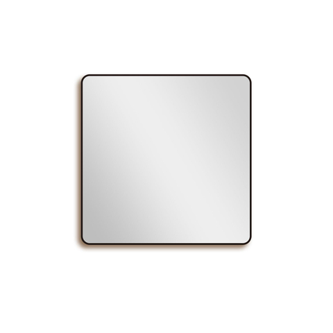 Saniclass Retro Line 2.0 Square Miroir carré 100x100cm arrondi cadre noir mat SW643419