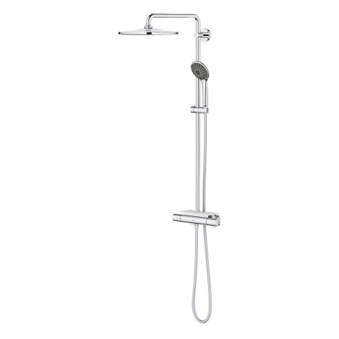 Grohe Vitalio Joy ensemble de douche pluie apparent – thermostatique – douche de tête Ø 31 cm – barre de douche 112 cm – porte-savon – chrome SW568372