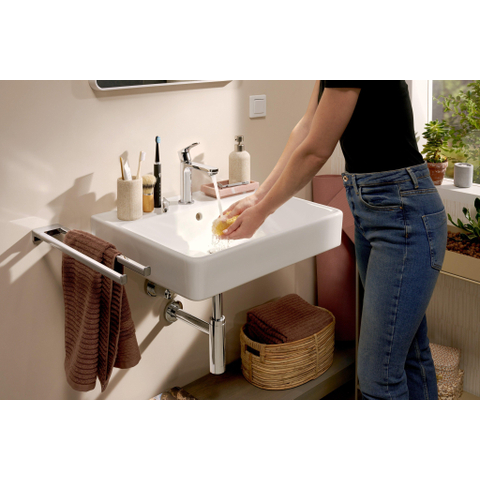 Hansgrohe Flowstar S Premium designbekersifon 5/4 met muurbuis - met rozet - hoogglans chroom 0452098