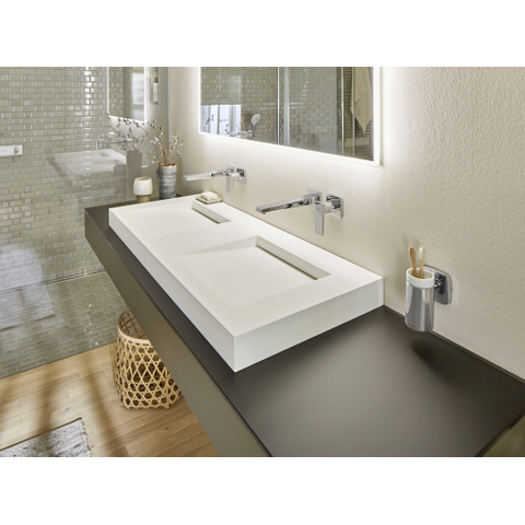 Hansgrohe Metropol 1 greeps wastafelkraan - afbouwdeel - met voorsprong 225 mm en afvoerplug - hoogglans chroom SW99752