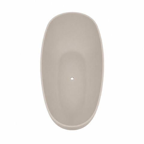 FugaFlow Eccelente Calma baignoire autoportante - 180x80 cm - solid surface - beige mat SW1587827