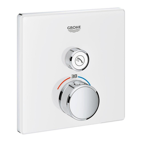Grohe SmartControl Inbouwthermostaat - 2 knoppen - vierkant - wit SW104929