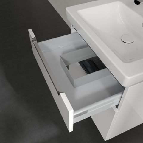 Villeroy & Boch Subway 2.0 wastafelonderkast - 58.7x59x45.4cm - glans wit SW118788