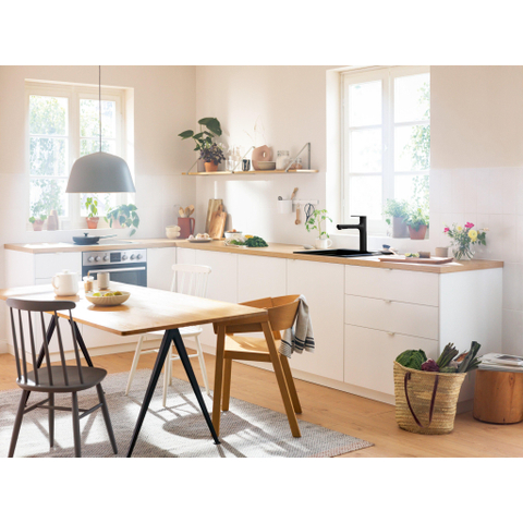 Hansgrohe Zesis m33 1 greeps keukenmengkraan - 160 met uittrekbare vuistdouche - 2jet - mat zwart SW971415