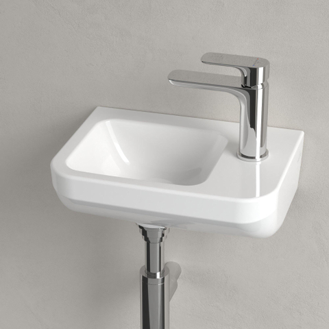 Villeroy & Boch Architectura fontein - met kraangat rechts - zonder overloop - 36x26cm - White Alpine (glans wit) SW68795