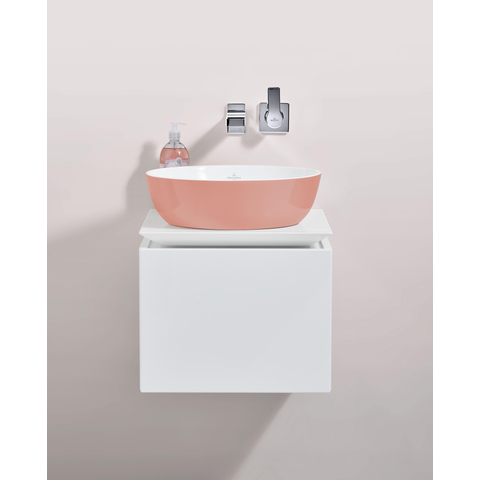 Villeroy & Boch Artis opzetwastafel - 43x43cm - zonder kraangat - zonder overloop CeramicPlus - Powder (glans roze) SW68809