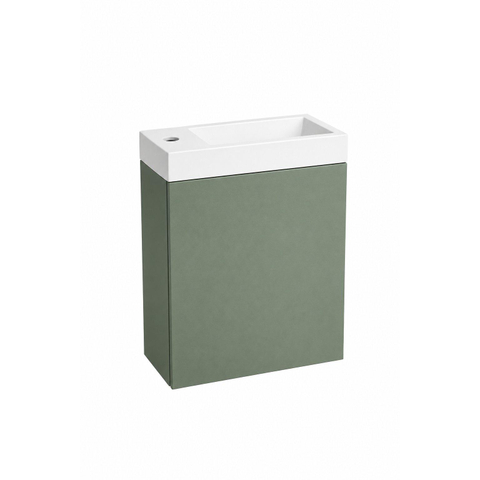 Nemo Durma Fonteinkastset - 40x20x50cm - 1 deur - links - 1 kraangat - links - Sage green SW1580346