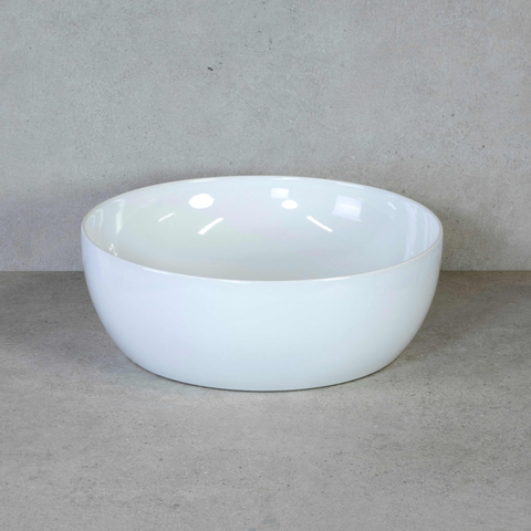 H&R Badmeubelen Circle Waskom - 40x40x14cm - opbouw - keramiek - glans wit SW236885