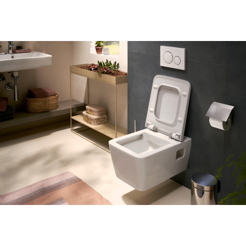 Hansgrohe AddStoris Q closetrolhouder - met klep - hoogglans chroom SW651136