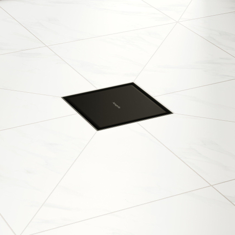 Hansgrohe RainDrain Point Puntafvoer - 15x15cm - achterzijde betegelbaar - mat zwart SW1590437