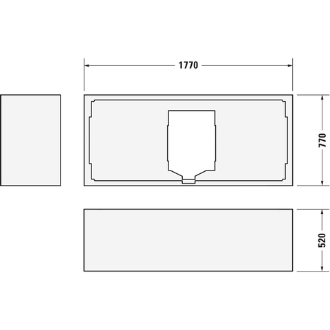 Duravit D Code baignoire duo rectangulaire 180x80x40cm blanc 0297516