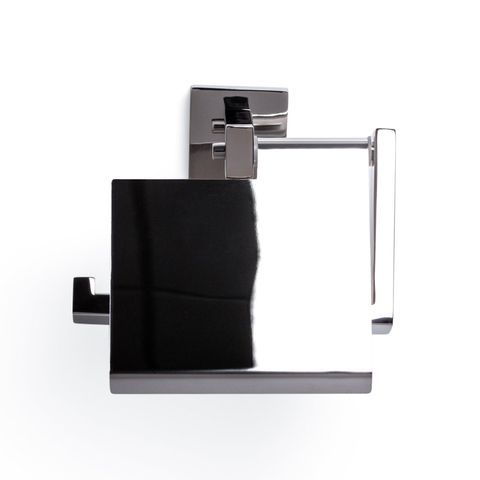 Ozean Eternal Toiletrolhouder - met klep - hoekig - chroom OUTLETSTORE STORE42344
