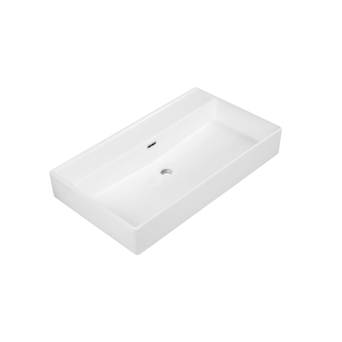 Saniclass Legend Lavabo pour meuble - 61x47x12cm - avec trop-plein - 1 vasque - 0 trou de robinet - céramique - blanc brillant SW1382542