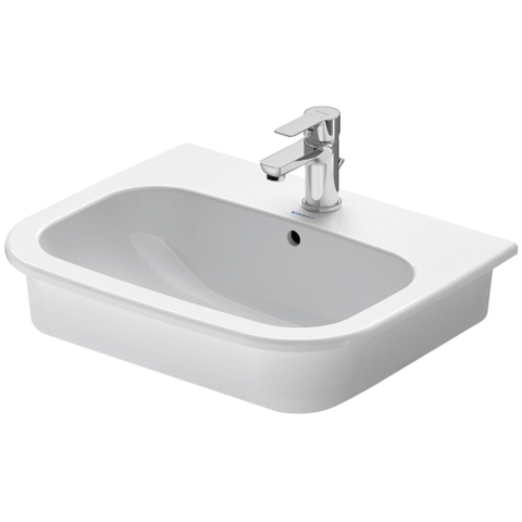 Duravit D-code Opbouwwastafel - 54x43.5cm - met 1 kraangat - met overloop - wit 0315112