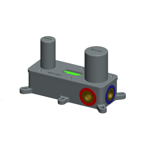 BRAUER Brushed Edition Wastafelmengkraan inbouw - gebogen uitloop links - hendel lang smal - inclusief inbouwdeel - model A 1 - PVD - geborsteld RVS SW374376