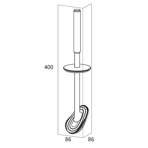 Tiger Swoop® Toiletborstel flexibel Antraciet SW877666