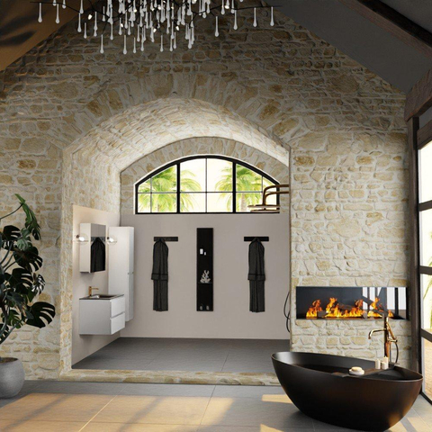 Mondiaz AIVY Ensemble de meuble - 80x45x50cm - 1 trou de robinet - 1 vasque Urban Solid surface - Centre - 2 tiroirs - avec armoire de toilette - MDF Talc SW892292