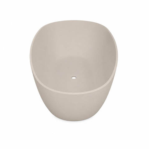 FugaFlow Eccelente Calma Baignoire Autoportante - 160x80 cm - solid surface - beige mat SW1587830
