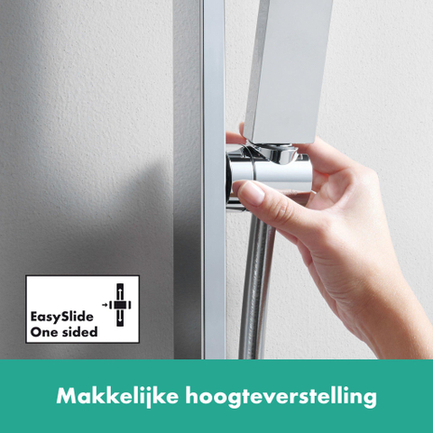 Hansgrohe Pulsify e Doucheset - 100 - 1jet - ecosmart+ - met glijstang 90 cm - hoogglans chroom SW918220
