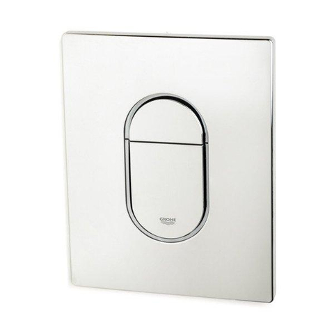 Geberit 300 basic ensemble WC incluant réservoir encastré Grohe et plaque de commande Grohe Arena chrome SW439193