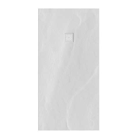 BRAUER Asteroid Receveur de douche 90x180 incl. antidérapant et antibactérien marbre minéral blanc mat SW543402