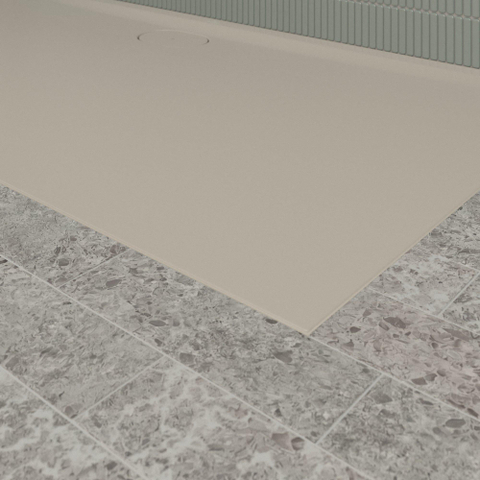 Villeroy & Boch Ecora douchebak - 180x90x3.5cm - afvoer lange zijde - almond (beige) SW1558914