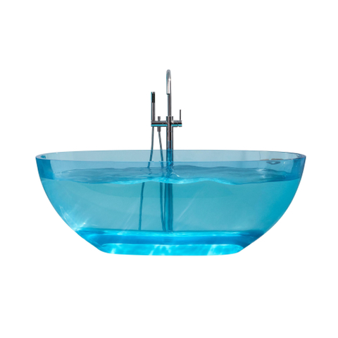 Best Design Color Transpa Blue Baignoire îlot 170x78cm Bleu transparent bleu SW487040