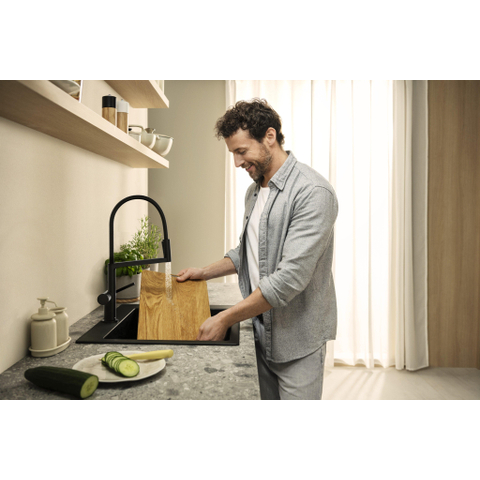 Hansgrohe Talis Select M54 PowderSpray eengreeps keukenkraan Semi-Pro 3jet mat zwart SW1383041