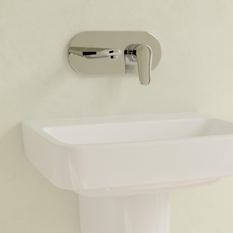 Villeroy & Boch O.novo fontein - 50x37cm - zonder kraangat - zonder overloop - White Alpine (glans wit) SW448489