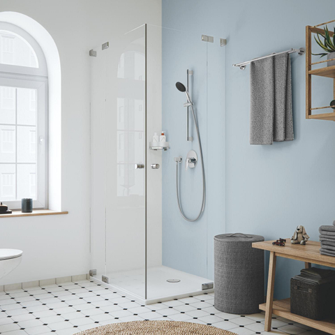 GROHE Vitalio Start 110 Ensemble barre de douche - 60cm - douchette ronde - 1 type de jet - flexible de douche lisse - chrome SW1028089