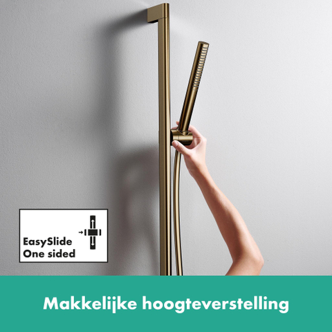 Hansgrohe Unica Glijstang S Puro - 65 cm - met easy slide schuifstuk en isiflex - doucheslang - 160 cm - geborsteld brons SW918106