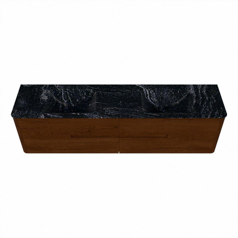 Mondiaz CIRO-DLUX Meuble de salle de bains - 190x45x50cm - Vasque solid surface Lava - 2 lavabos double - 2 trous de robinet - 4 tiroirs - Ruby SW1531624