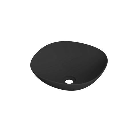 INK Tekno vasque à poser - 42x42x15cm - porcelaine noir mat SW494025